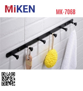Móc  treo 6 vấu màu đen Miken MK-706B