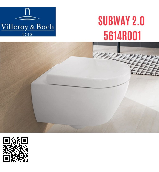Bồn cầu treo tường Đức Villeroy Boch Subway 2.0 5614R001