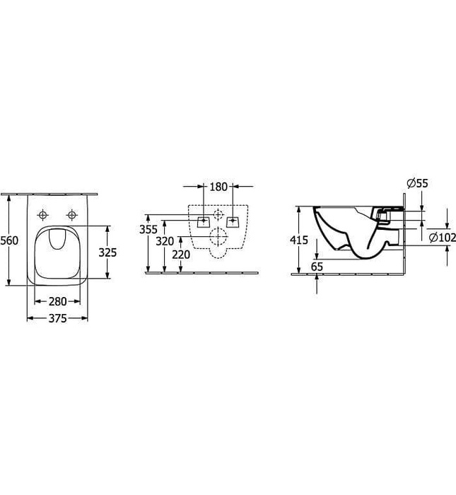 Bồn cầu treo tường Đức Villeroy Boch Venticello 2.0 4611R0RW