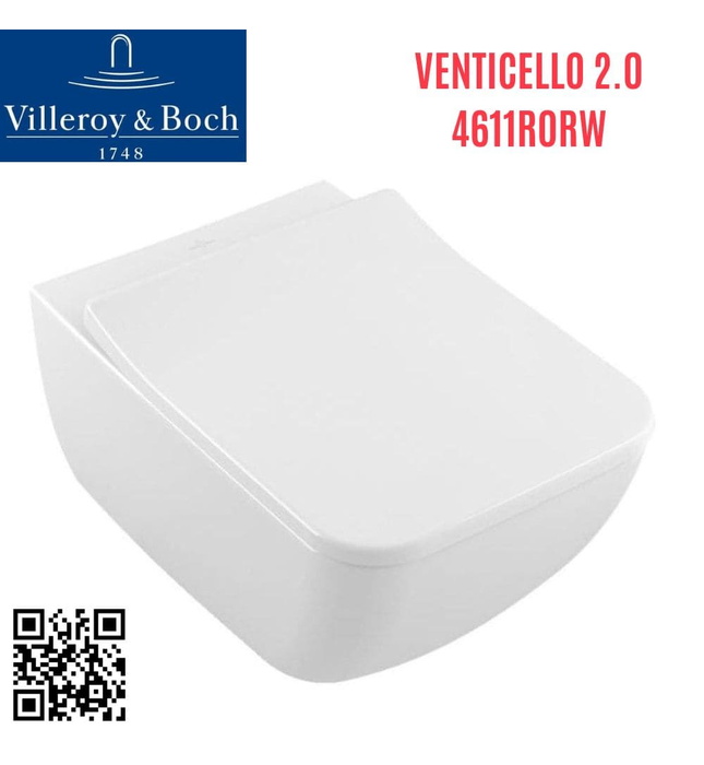 Bồn cầu treo tường Đức Villeroy Boch Venticello 2.0 4611R0RW