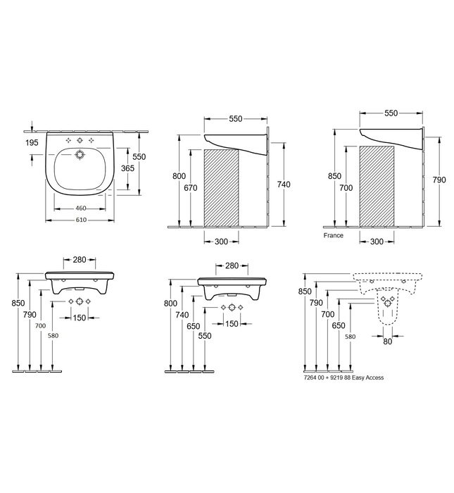 Chậu rửa lavabo Villeroy-boch ViCare 411960R1