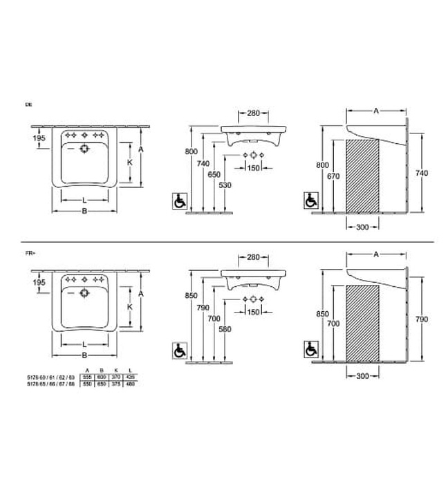 Chậu rửa lavabo Villeroy-boch ViCare 517867R1
