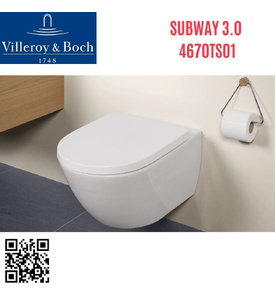 Bồn cầu treo tường Đức Villeroy Boch Subway 3.0 4670TS01