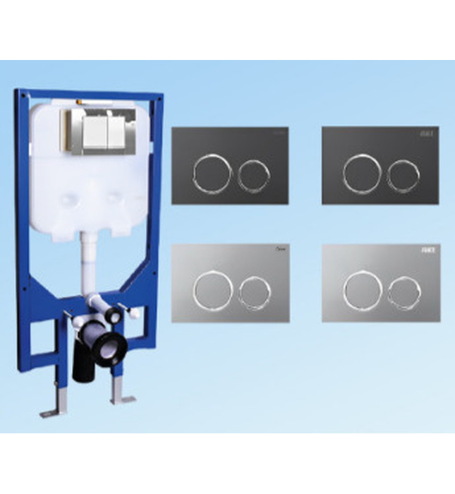 Két nước âm tường kèm khung Clara CWT-02S