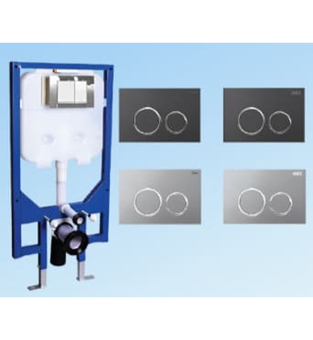 Két nước âm tường kèm khung Clara CWT-02B