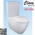 Bồn cầu 2 khối nắp rơi êm Clara CTM-230WS