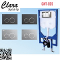 Két nước âm tường kèm khung Clara CWT-02S