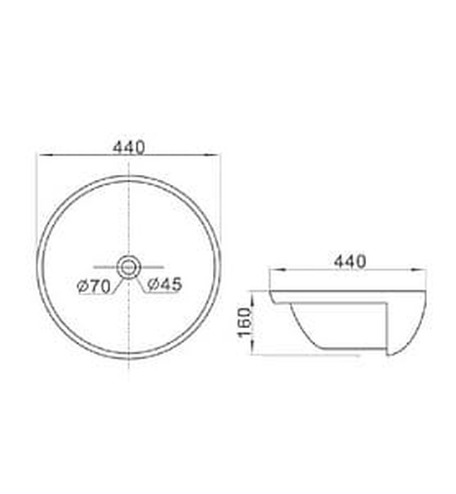 Chậu rửa Lavabo bán âm bàn Clara CB-1113