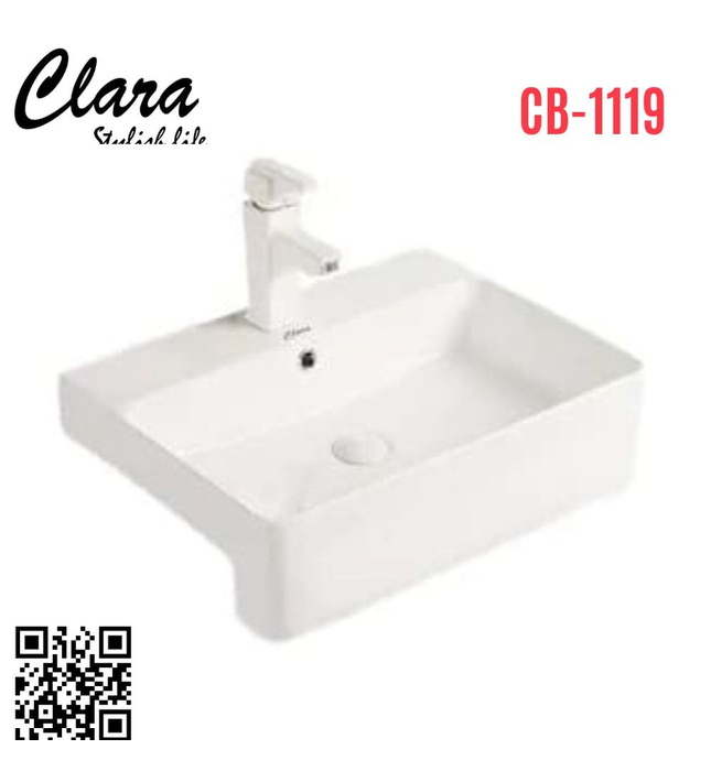 Chậu rửa Lavabo bán âm bàn Clara CB-1119 