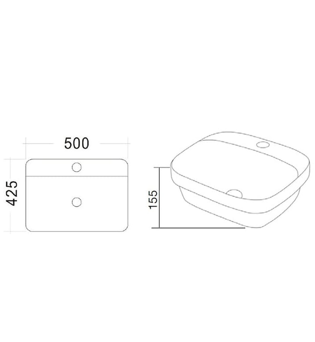 Chậu rửa Lavabo bán âm bàn Clara CB-1144   