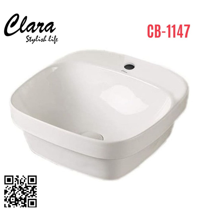 Chậu rửa Lavabo bán âm bàn Clara CB-1147