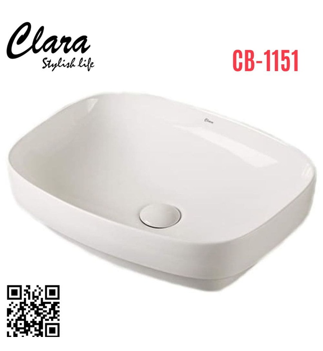 Chậu rửa Lavabo bán âm bàn Clara CB-1151