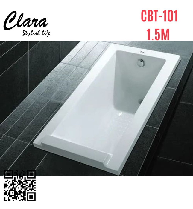 Bồn tắm nhựa 1.5m nhập khẩu Clara CBT-101 