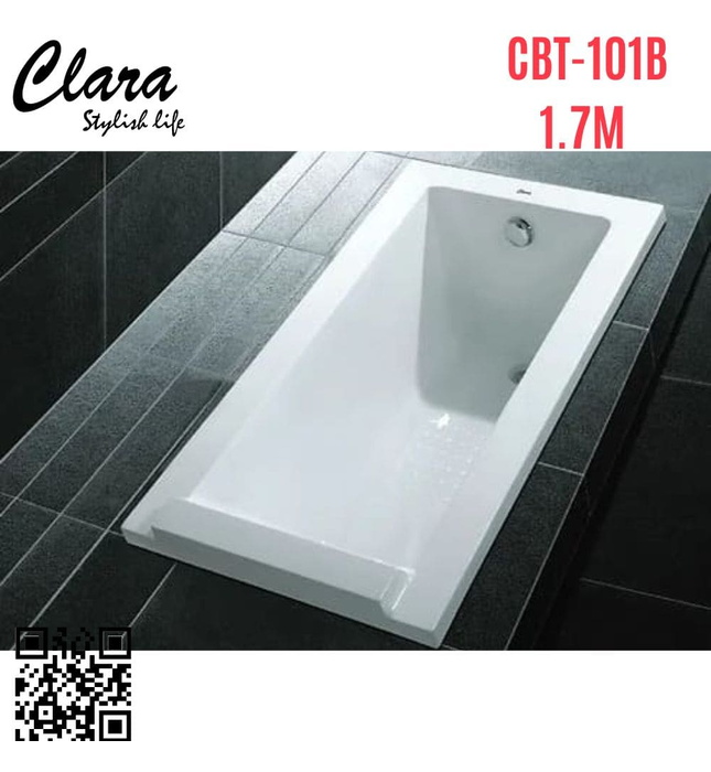 Bồn tắm nhựa 1.7m nhập khẩu Clara CBT-101B