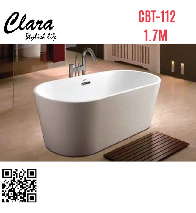 Bồn tắm đặt sàn 1.7m nhập khẩu Clara CBT-112