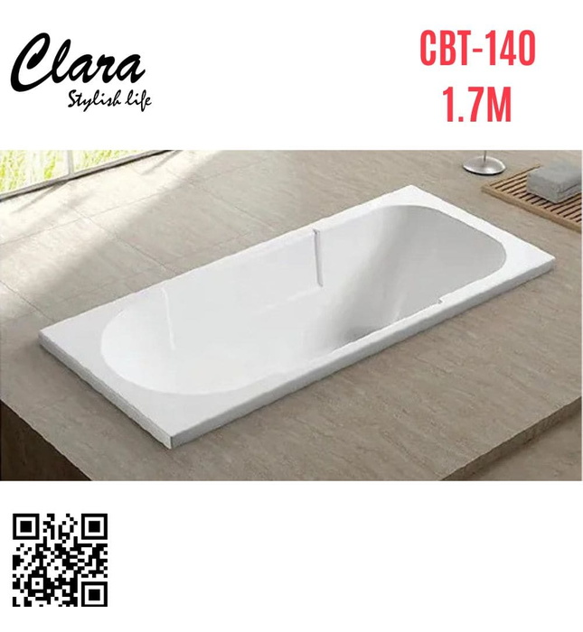 Bồn tắm nhựa 1.7m nhập khẩu Clara CBT-140