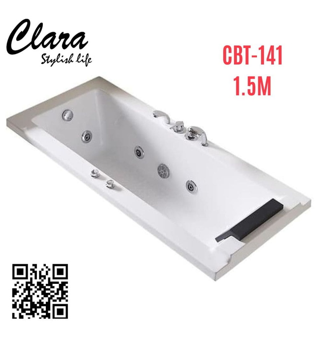 Bồn tắm massage nhựa 1.7m nhập khẩu Clara CBT-141