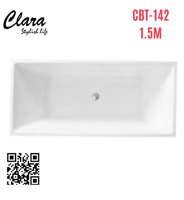 Bồn tắm nhựa 1.5m nhập khẩu Clara CBT-142 (1.5m)