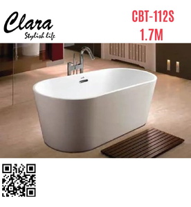 Bồn tắm đặt sàn 1.5m nhập khẩu Clara CBT-112S