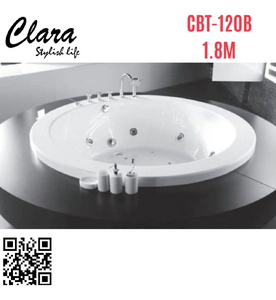 Bồn tắm massage nhựa 1.8m nhập khẩu Clara CBT-120B