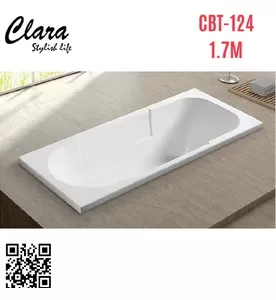 Bồn tắm nhựa 1.7m nhập khẩu Clara CBT-124