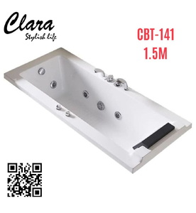 Bồn tắm massage nhựa 1.7m nhập khẩu Clara CBT-141