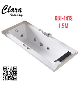 Bồn tắm massage nhựa 1.5m nhập khẩu Clara CBT-141S