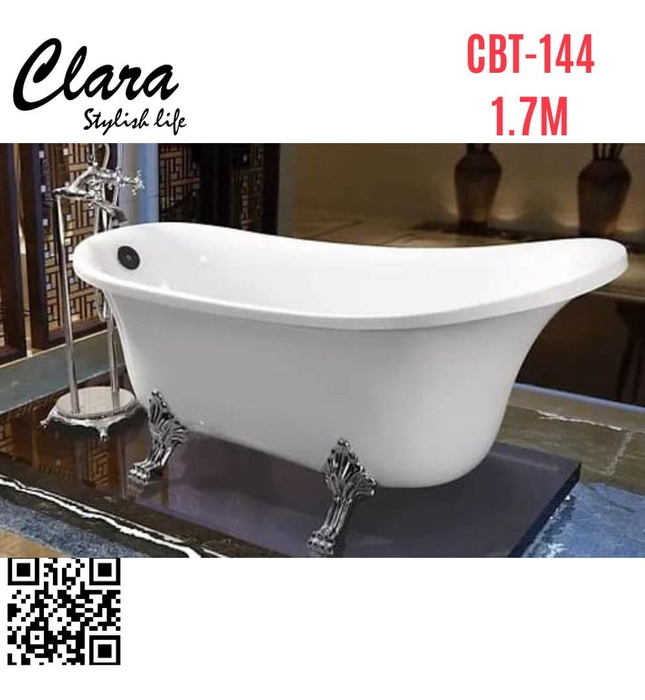 Bồn tắm đặt sàn có chân 1.7m nhập khẩu Clara CBT-144