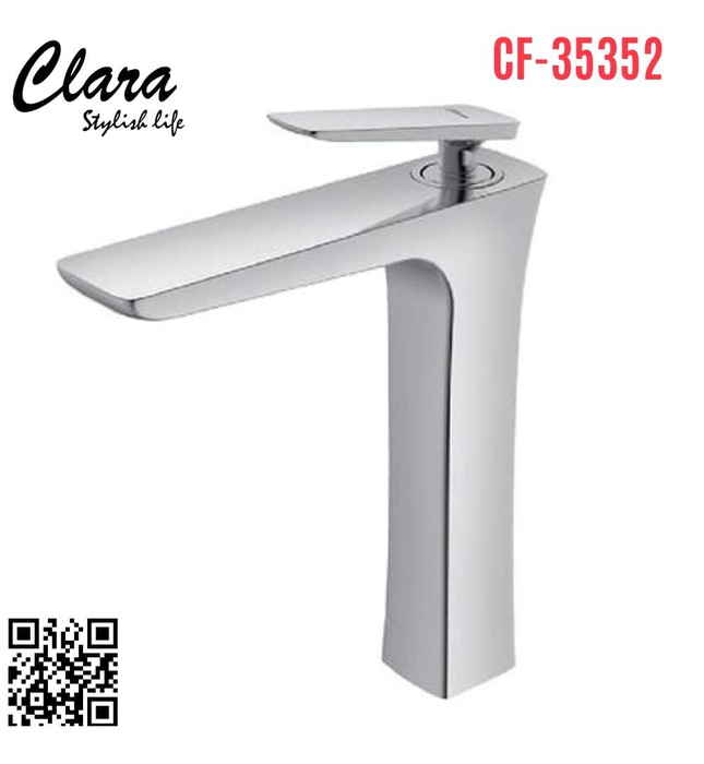 Vòi Chậu Lavabo Nóng Lạnh Thân Cao Clara CF-35352
