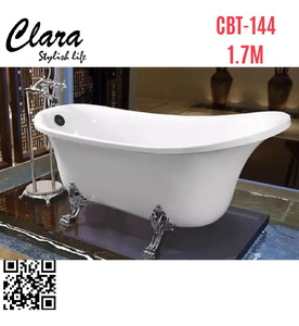 Bồn tắm đặt sàn có chân 1.7m nhập khẩu Clara CBT-144