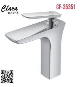 Vòi Chậu Lavabo Nóng Lạnh Thân Cao Clara CF-35351 