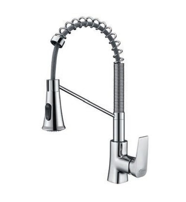 Vòi chậu rửa bát nóng lạnh dây rút Clara CF-80354C