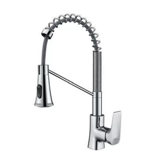 Vòi chậu rửa bát nóng lạnh dây rút Clara CF-80354C