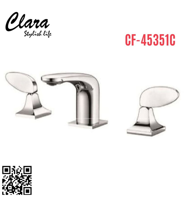 Vòi Chậu Lavabo Nóng Lạnh 3 Lỗ Clara CF-45351C