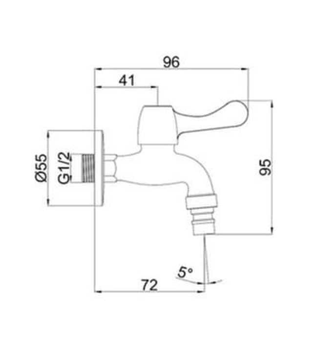 Vòi nước lạnh gắn tường Clara CCF-01