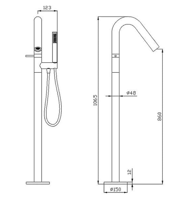 Sen bồn tắm đặt sàn Clara CF-45358