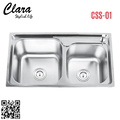 Chậu rửa bát 2 hố inox304 Clara CSS-01 