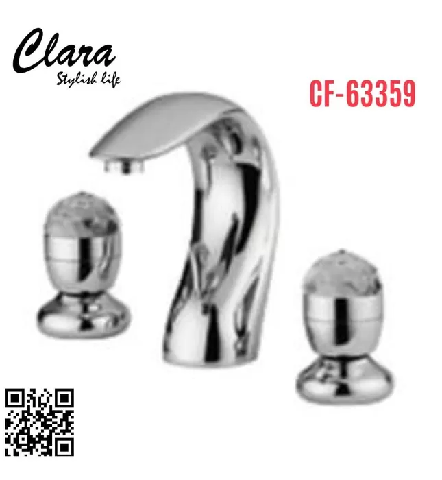 Vòi Lavabo 3 Lỗ Nóng Lạnh Clara CF-63359