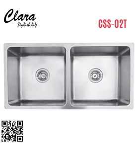 Chậu rửa bát 2 hố inox304 Clara CSS-02T