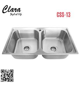 Chậu rửa bát 2 hố inox304 Clara CSS-13