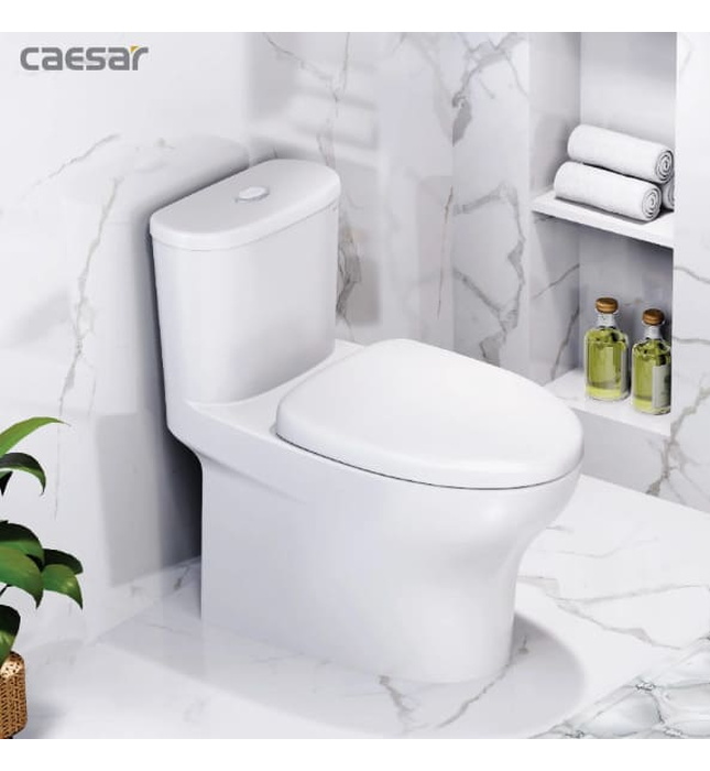 Bồn cầu 1 khối nắp êm Caesar C1394
