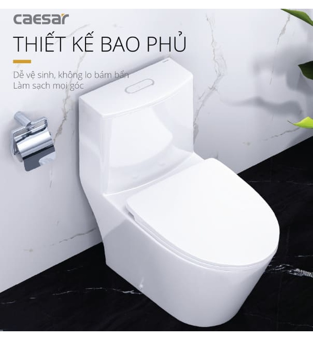 Bồn cầu 1 khối nắp êm Caesar C1363