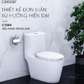 Bồn cầu 1 khối nắp êm Caesar C1364