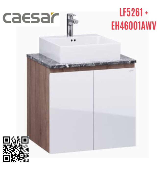 Tủ Treo Phòng Tắm Kèm chậu Caesar LF5261+EH46001AWV