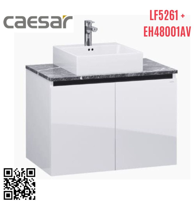 Bộ Tủ Treo Phòng Tắm Kèm Chậu Caesar LF5261+EH48001AV