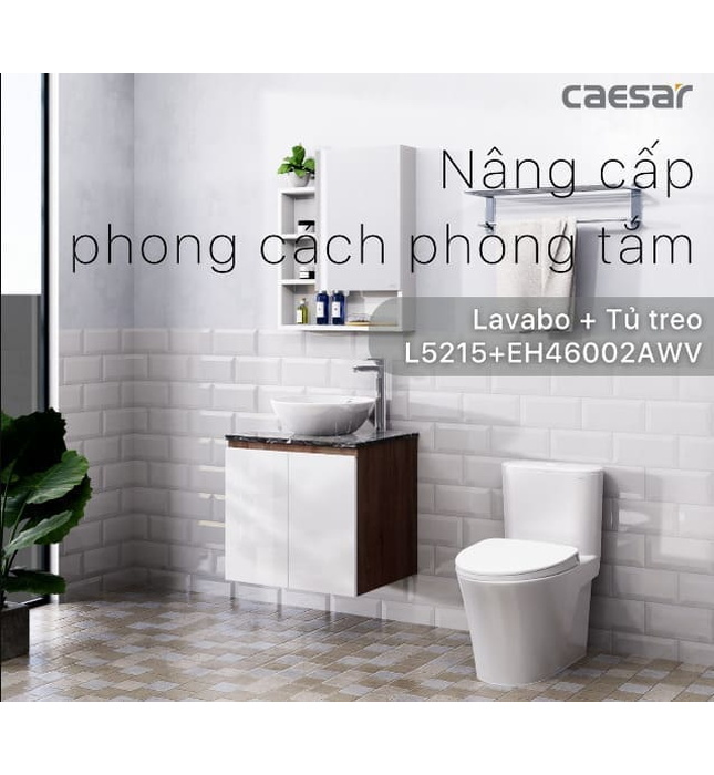 Tủ Treo Phòng Tắm Kèm chậu Caesar L5215+EH48002AWV