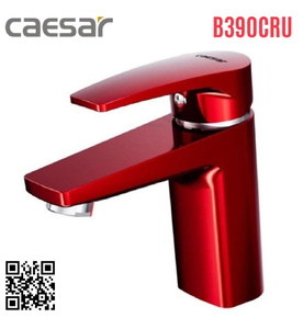 Vòi Lavabo Nóng Lạnh 1 Chân Màu Đỏ Caesar B390CRU