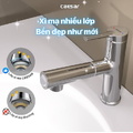 Vòi Lavabo Nóng Lạnh 1 Chân Dây  Rút Caesar B196C