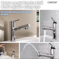 Vòi Lavabo Nóng Lạnh 1 Chân Dây  Rút Caesar B196C