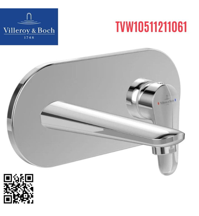 Vòi lavabo âm tường Villeroy-boch O.novo Start TVW10511211061